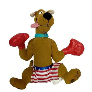 Scooby Doo Boxer Boxing Gloves American Flag Toy Network Plush 11.5"